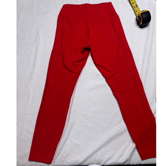 PINK Victoria's Secret Pants - Pink Victoria's Secret Active Leggings Red High Waist Side Pockets Small